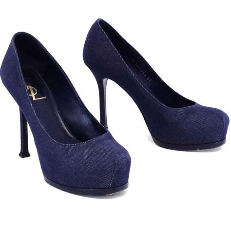 ysl heels platform|ysl denim heels.